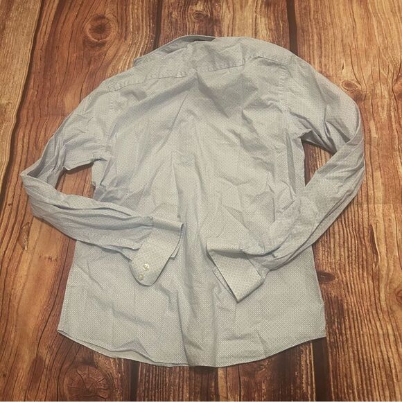 Men’s Michael Kors Blue Button Down shirt 15 34/34 Slim Fit - Picture 6 of 6